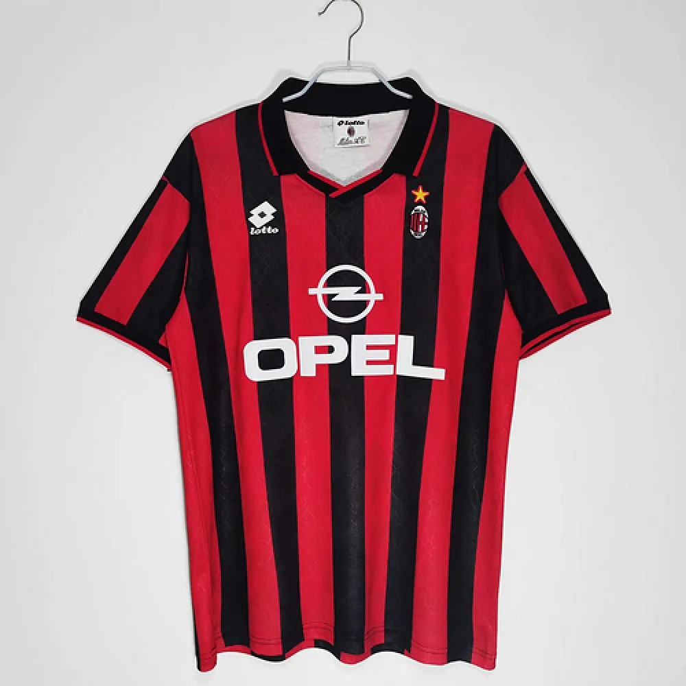 A.C. Milan 1995/96 Home Soccer Jersey