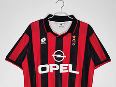 A.C. Milan 1995/96 Home Soccer Jersey