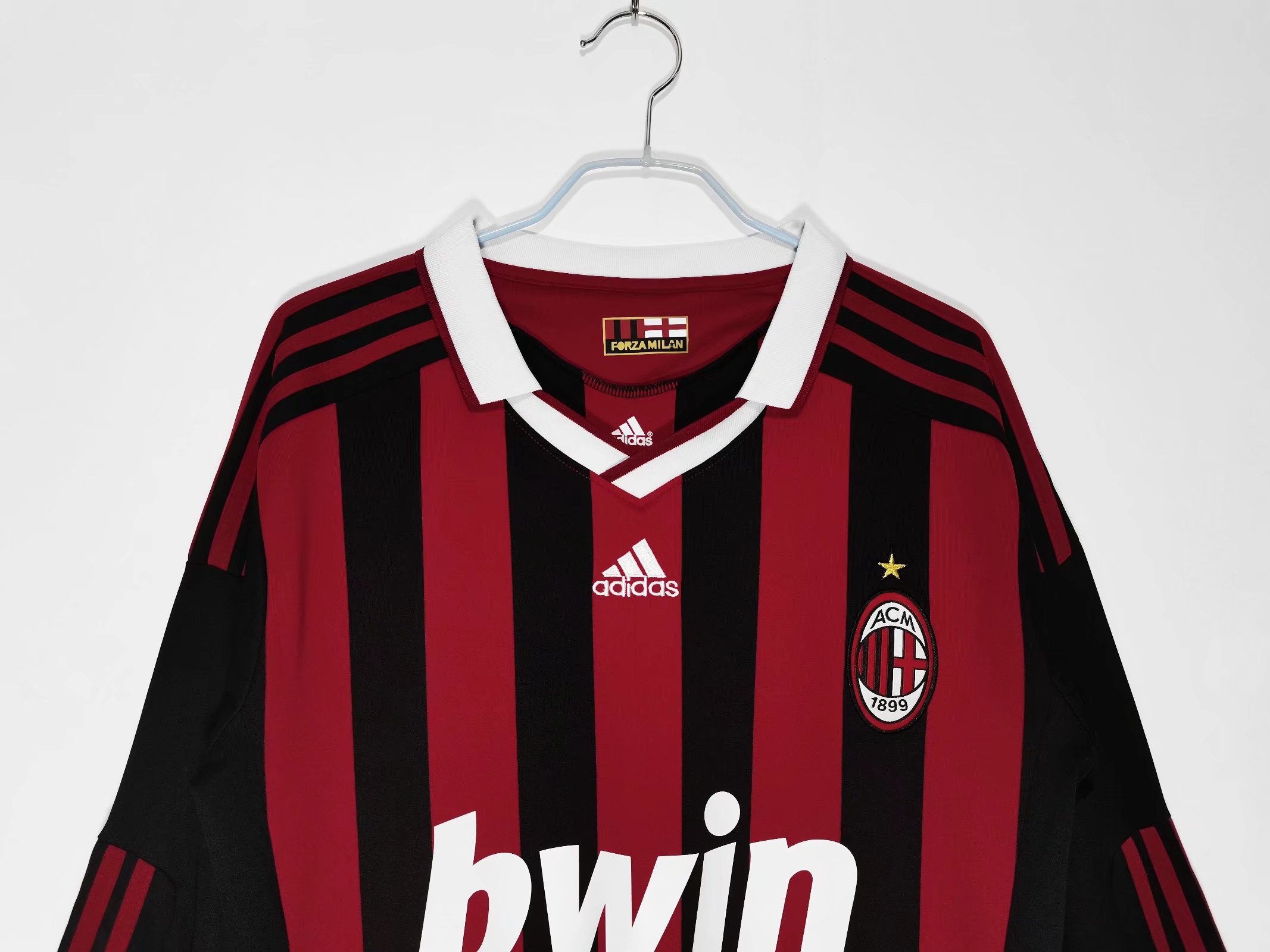 A.C. Milan 2009/10 Home Long Sleeve Soccer Jersey