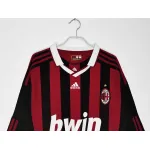 A.C. Milan 2009/10 Home Long Sleeve Soccer Jersey