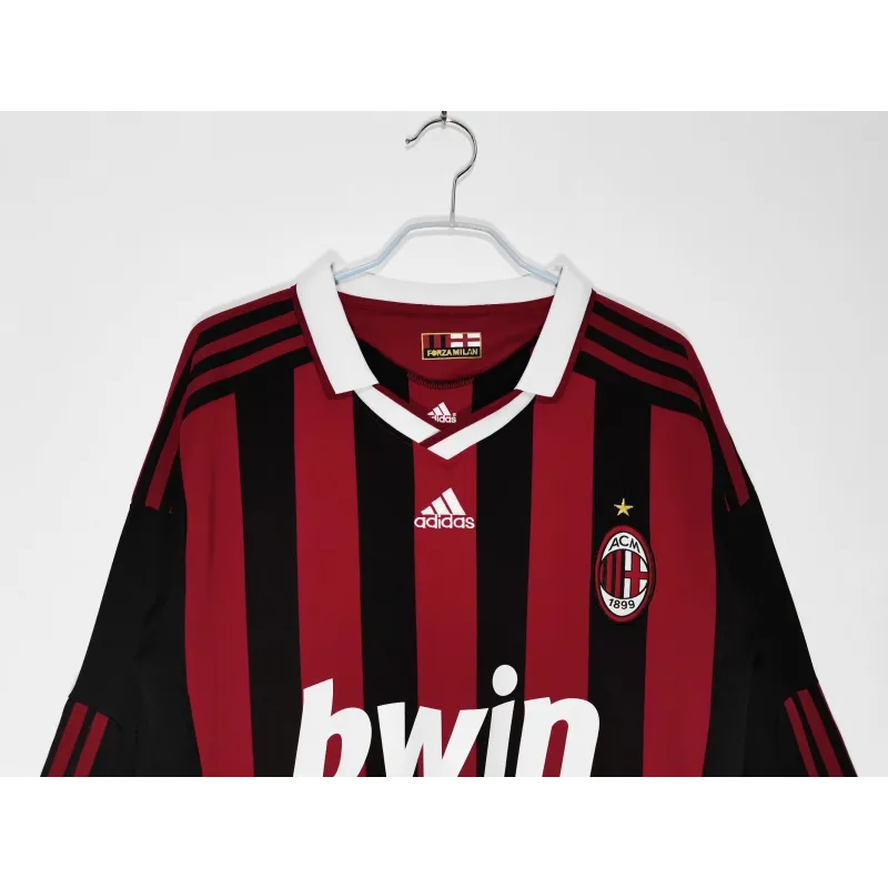 A.C. Milan 2009/10 Home Long Sleeve Soccer Jersey