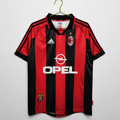 A.C. Milan Retro Jerseys 1998/99 Home Soccer Jersey 01