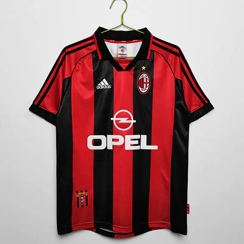 A.C. Milan Retro Jerseys 1998/99 Home Soccer Jersey
