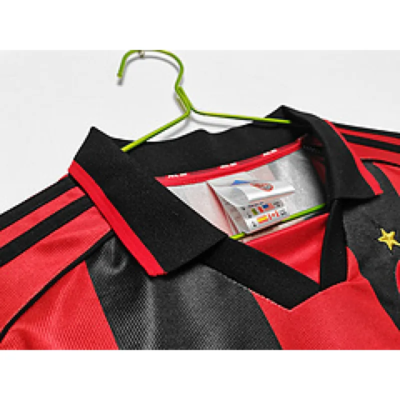 A.C. Milan Retro Jerseys 1998/99 Home Soccer Jersey