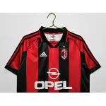 A.C. Milan Retro Jerseys 1998/99 Home Soccer Jersey