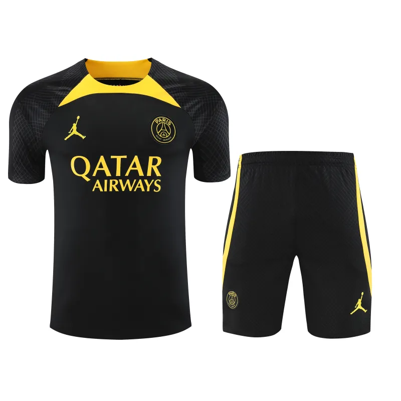 Paris Saint Germain 23/24 Training Suit Black And Yellow