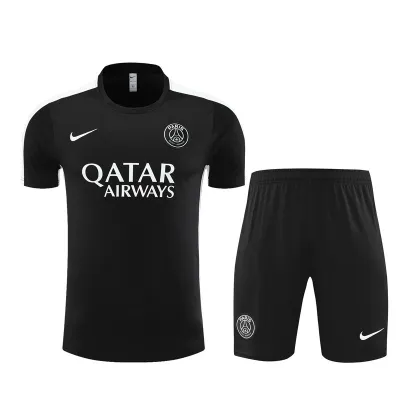 Paris Saint Germain 23/24 Training Suit Black With White 01