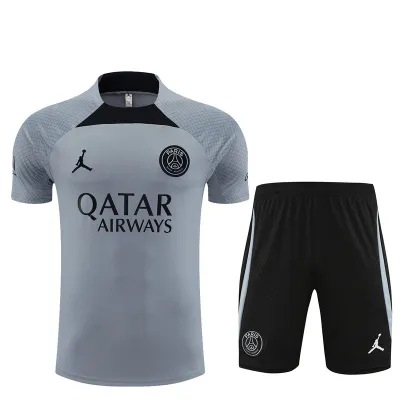 Paris Saint Germain 23/24 Training Suit Grey and Black 01
