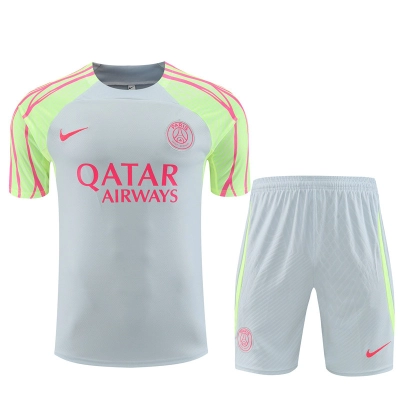 Paris Saint Germain 23/24 Training Suit Grey and Green 01