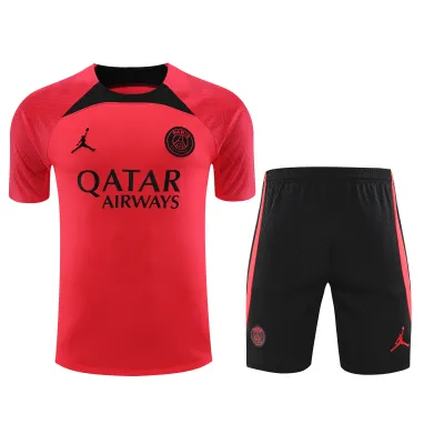 Paris Saint Germain 23/24 Training Suit Red And Black 01