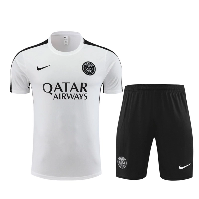 Paris Saint Germain 23/24 Training Suit White And Black 01