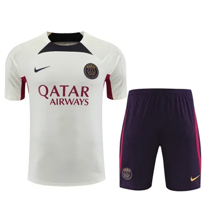 Paris Saint Germain 23/24 Training Suit White and Purple 01