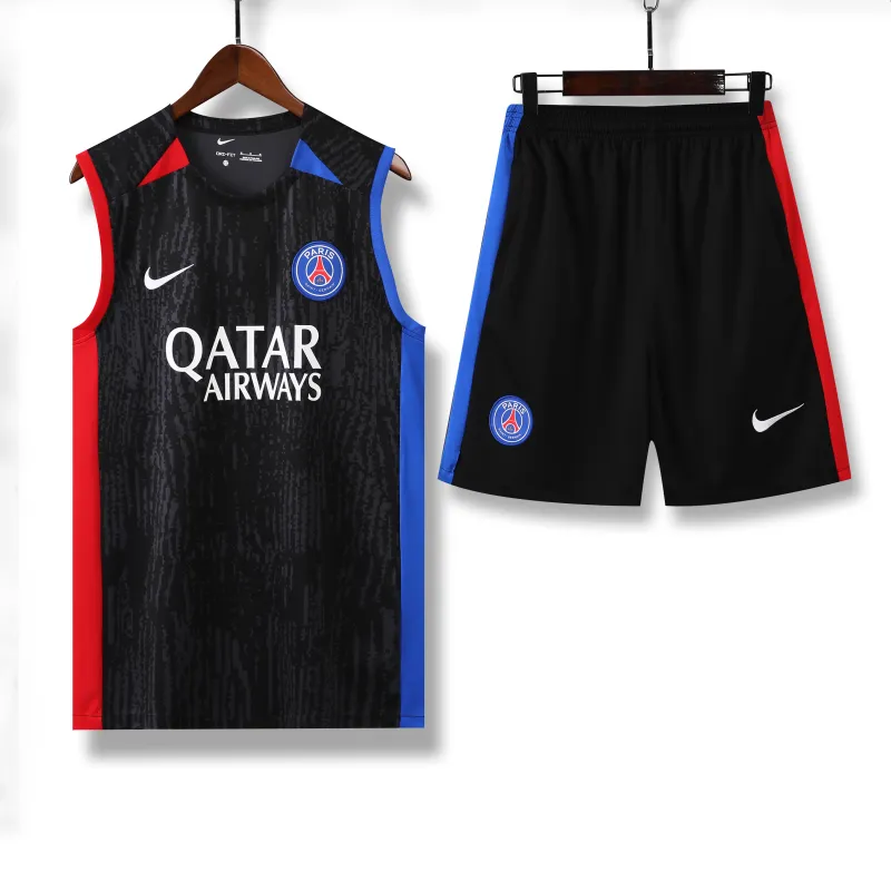 Paris Saint Germain 23/24 Vest Training Suit Black and Red