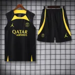 Paris Saint Germain 23/24 Vest Training Suit Black and Yellow