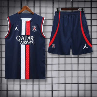 Paris Saint Germain 23/24 Vest Training Suit Dark Blue 01