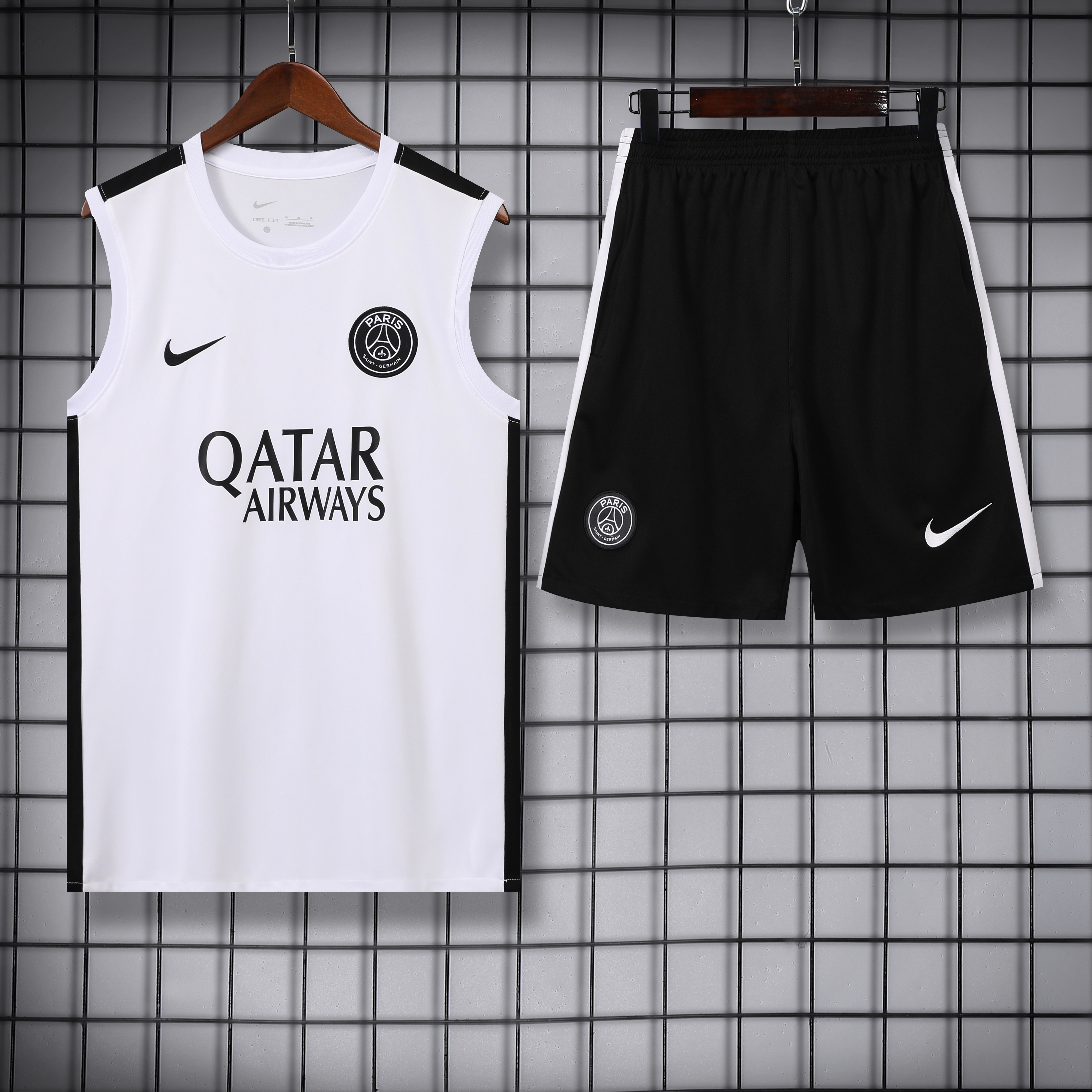 Paris Saint Germain 23/24 Vest Training Suit White and Black