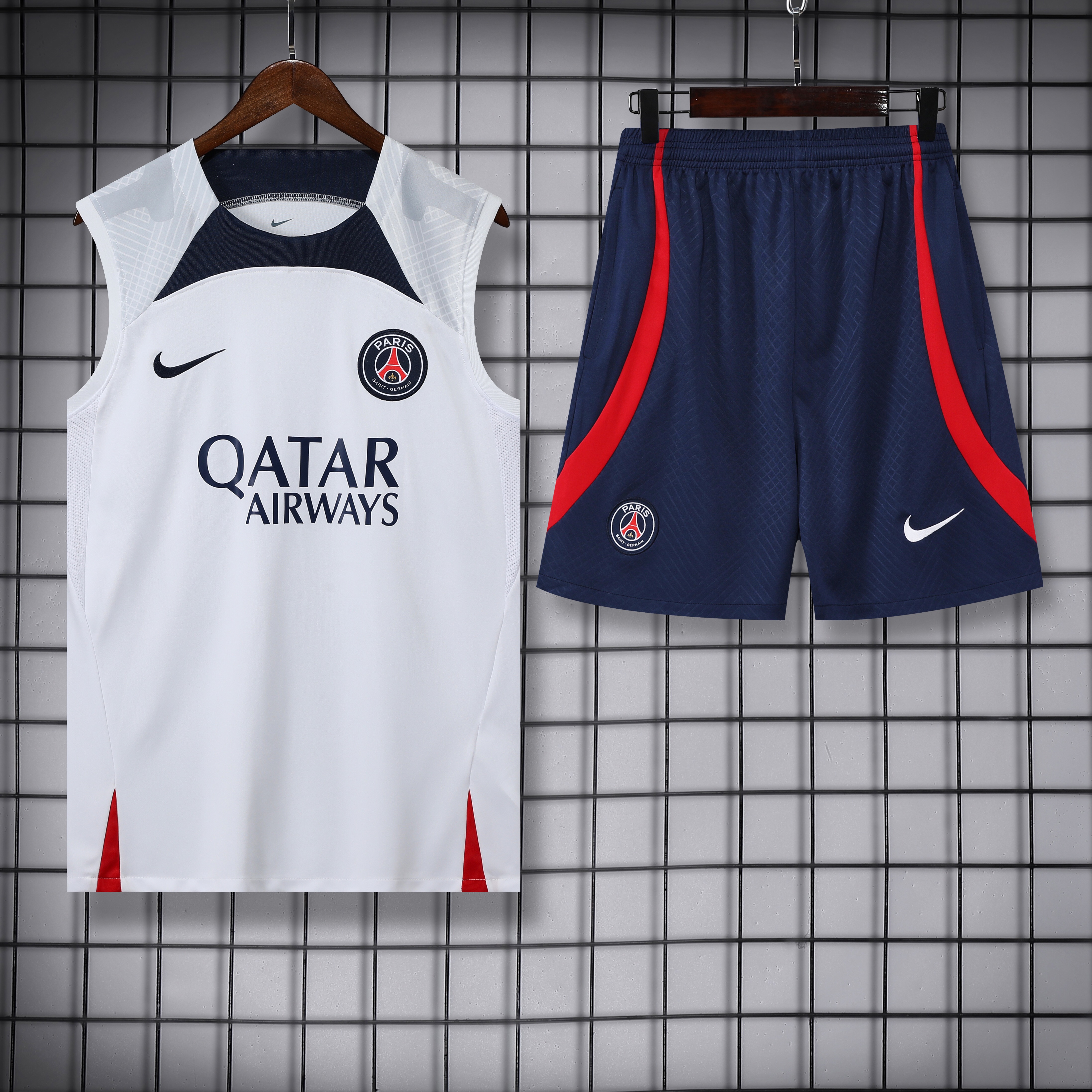 Paris Saint Germain 23/24 Vest Training Suit White and Blue