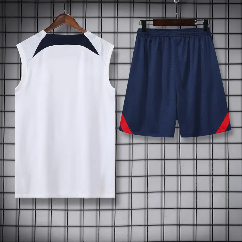 Paris Saint Germain 23/24 Vest Training Suit White and Blue