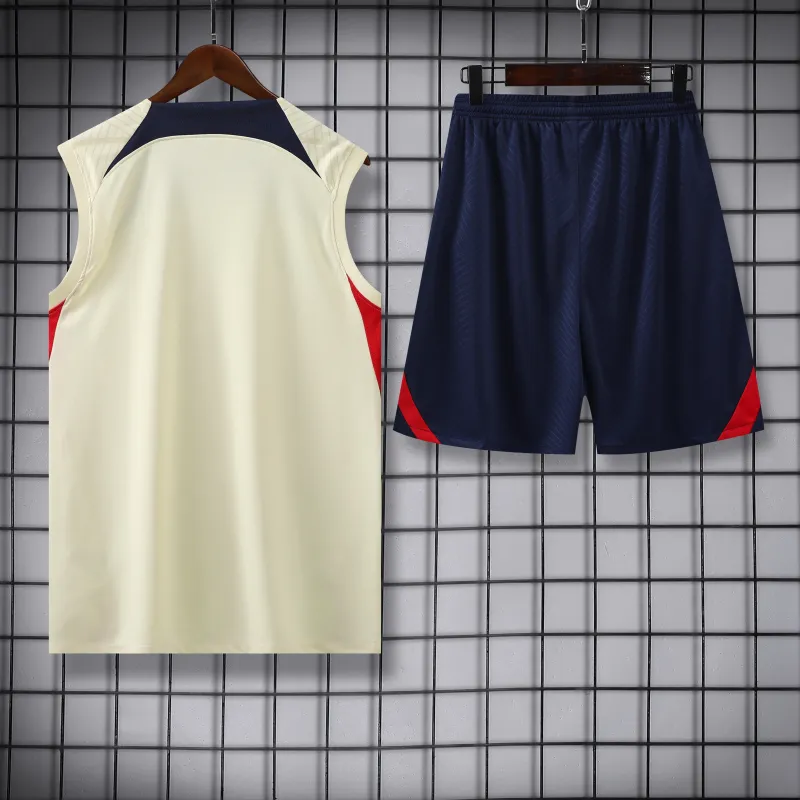 Paris Saint Germain 23/24 Vest Training Suit Yellow and Blue