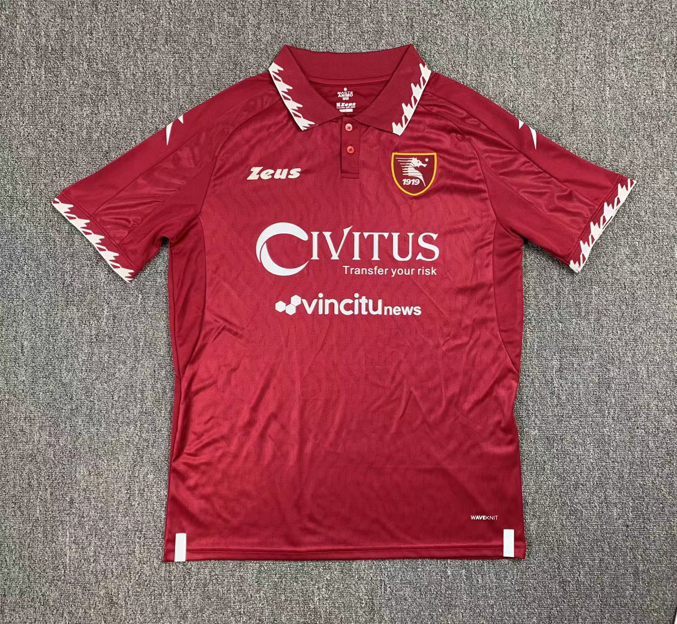 U.S. Salernitana 1919 2023/24 Home Soccer Jersey