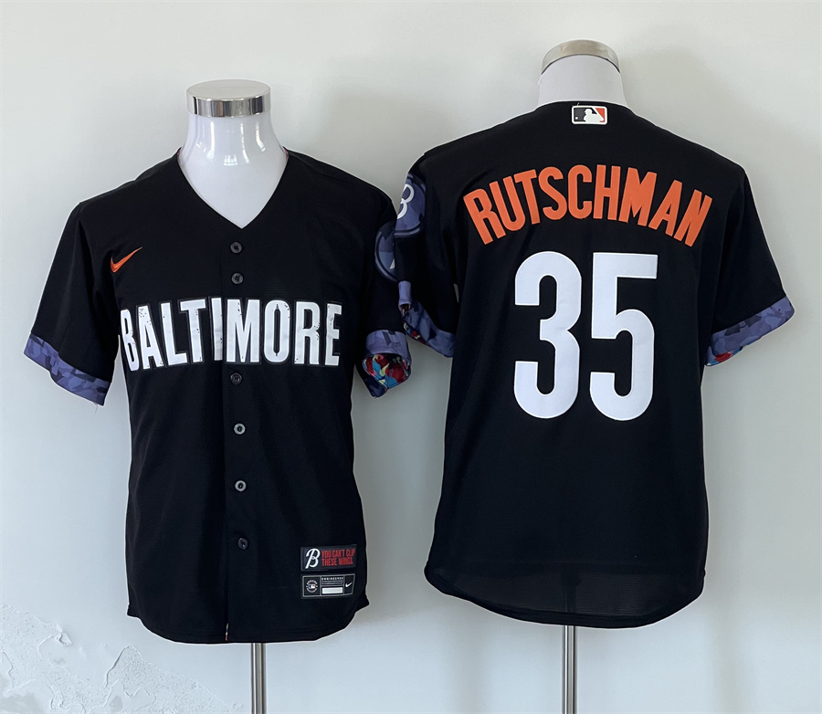 Adley Rutschman Baltimore Orioles Nike City Connect Replica Player Jersey - Black