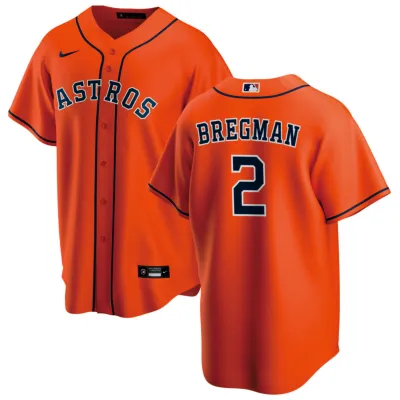 Alex Bregman Houston Astros Nike Alternate Replica Player Jersey - Orange 01