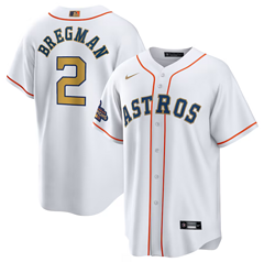 Alex Bregman Houston Astros Nike Youth Home Limited Player Jersey - White With Yellow