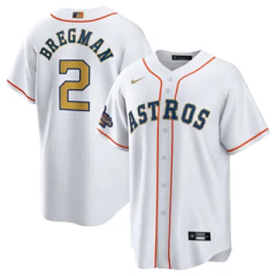 Alex Bregman Houston Astros Nike Youth Home Limited Player Jersey - White With Yellow 01