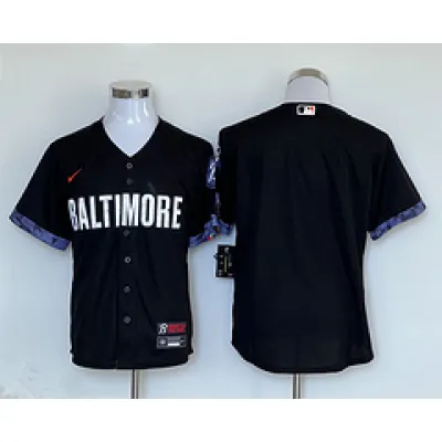 Baltimore Orioles Nike City Connect Replica Player Jersey - Black 01