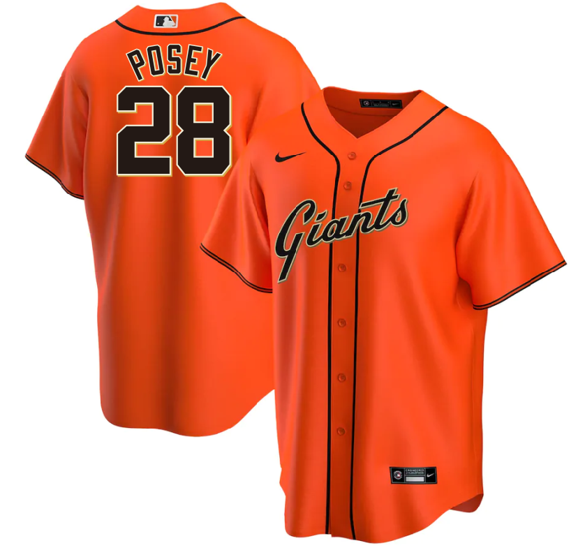 Buster Posey San Francisco Giants Nike Alternate Replica Team Jersey - Orange