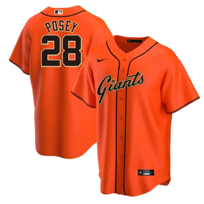 Buster Posey San Francisco Giants Nike Alternate Replica Team Jersey - Orange 01