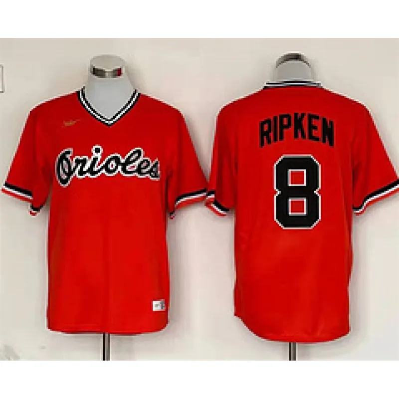 Cal Ripken Jr Baltimore Orioles Mitchell & Ness 1988 Authentic Cooperstown Collection Mesh Batting Practice Jersey - Orange