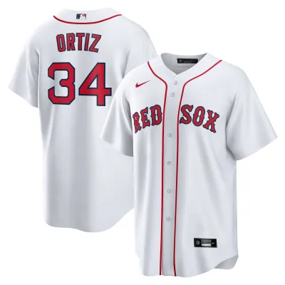 David Ortiz Boston Red Sox Nike Home Replica Jersey - White 01