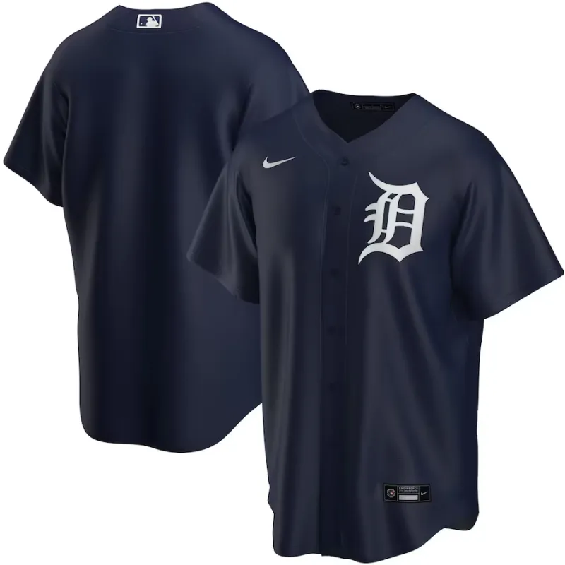 Detroit Tigers Nike Home Blank Replica Jersey - Black
