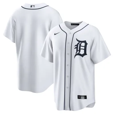 Detroit Tigers Nike Home Blank Replica Jersey - White 01