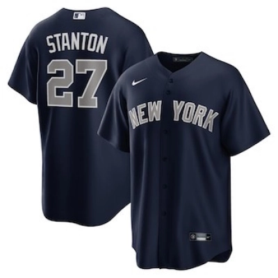 Giancarlo Cruz Michael Stanton New York Yankees Nike Alternate Replica Player Name Jersey - Navy With Gray 01