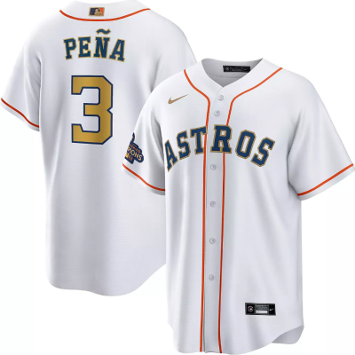 Jeremy Pena Houston Astros Nike Youth Home Limited Player Jersey - White With Yellow 01