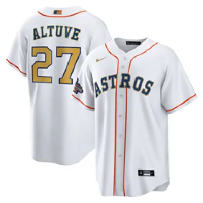 Jose Altuve Houston Astros Nike Youth Home Limited Player Jersey - White With Yellow 01