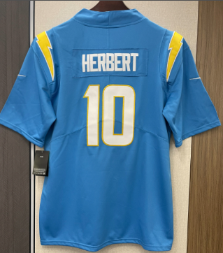Justin Herbert Los Angeles Chargers Nike Player Game Jersey - Powder Blue