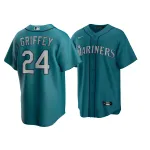 Ken Griffey Jr. Seattle Mariners Nike Official Replica Player Jersey - Aqua