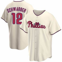 Kyle Schwarber Philadelphias Phillies Nike Alternate Replica Team Jersey -Cream