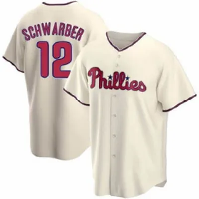 Kyle Schwarber Philadelphias Phillies Nike Alternate Replica Team Jersey -Cream 01