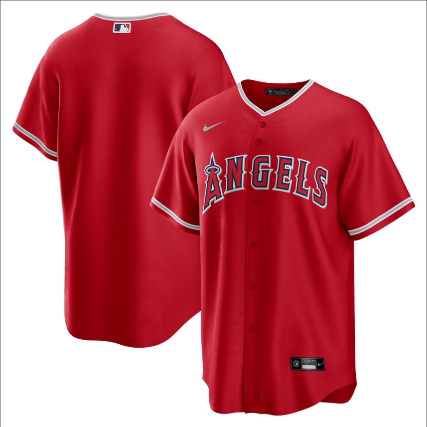 Los Angeles Angels Nike Alternate Replica Team Jersey - Red