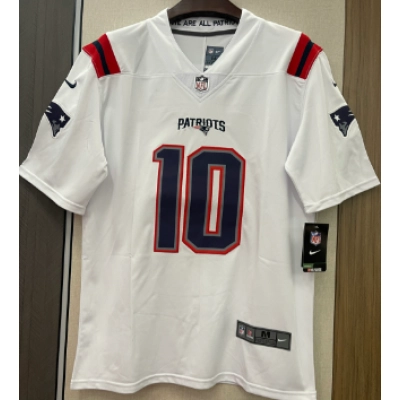 Mac Jones New England Patriots Nike Vapor Limited Jersey - White 01