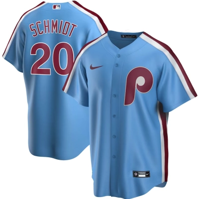 Michael Jack Schmidt Philadelphia Phillies Stitches Cooperstown Collection Team Jersey - Light Blue 01