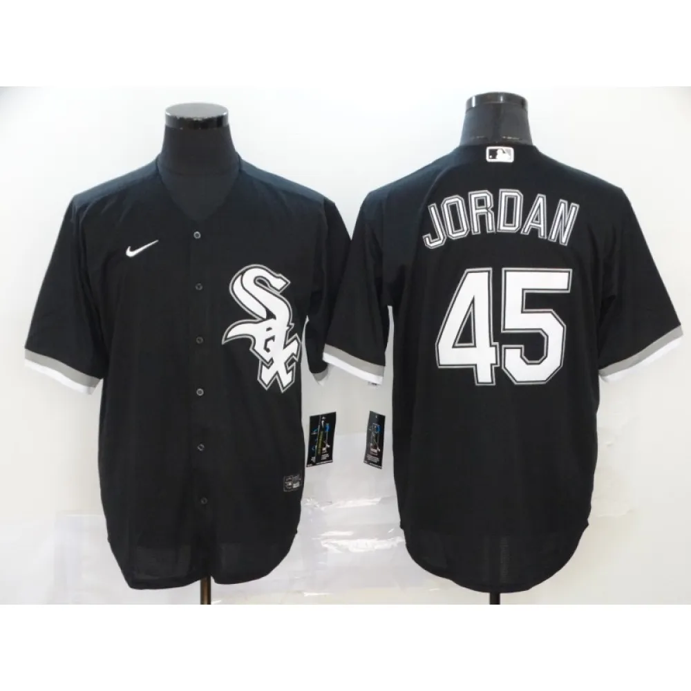 Michael Jeffrey Jordan White Sox Nike Alternate Replica Team Jersey - Black