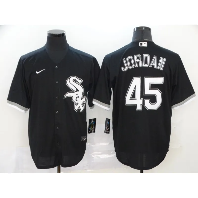 Michael Jeffrey Jordan White Sox Nike Alternate Replica Team Jersey - Black