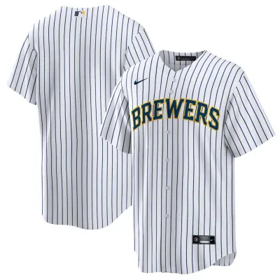 Milwaukee Brewers Nike Youth Home Replica Team Jersey - White 01