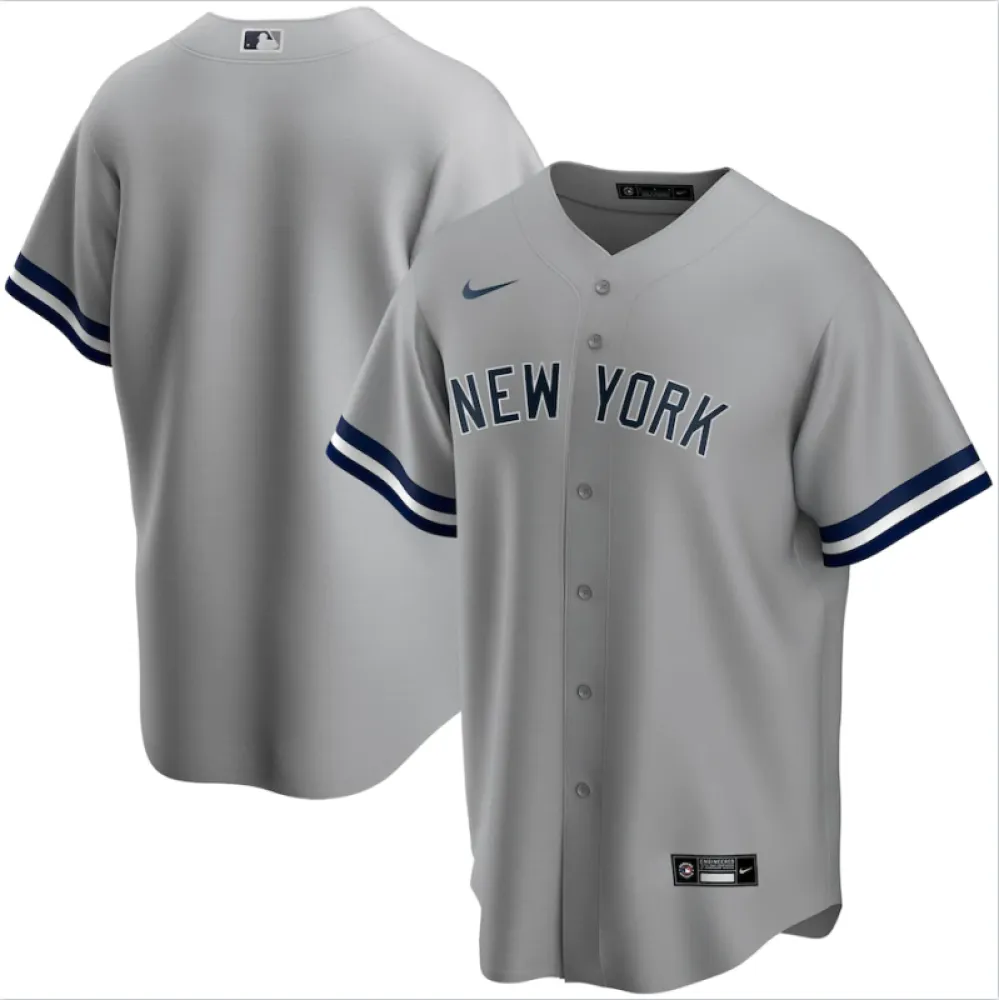 New York Yankees Nike Road Replica Team Jersey - Gray