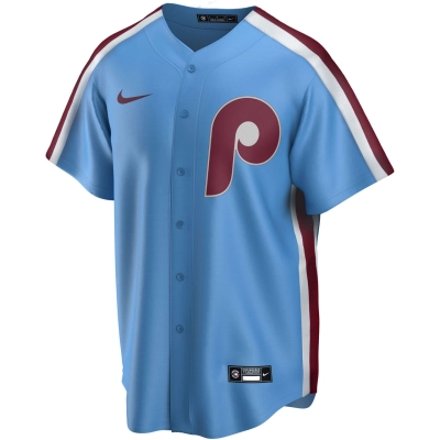 Philadelphia Phillies Stitches Cooperstown Collection Team Jersey - Light Blue 01